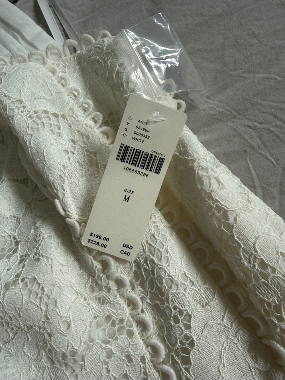 Anthropologie Ivory Lace Halter Mini Dress - Picture 3 of 5